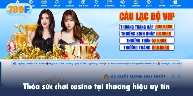 Thỏa sức chơi casino tại thương hiệu uy tín